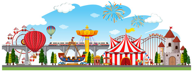 A circus panorama scene © blueringmedia