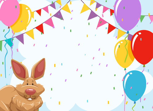 Rabbit party invitaion template