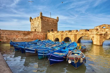 Rolgordijnen Sqala du Port, een verdedigingstoren bij de vissershaven van Essaouira, © Ryzhkov Oleksandr