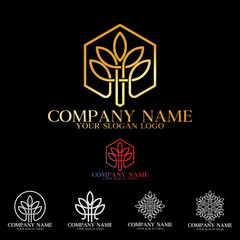 luxury_logo _lines_that_form_leaves