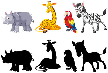 Set of animal character