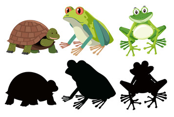 Set of reptiles character