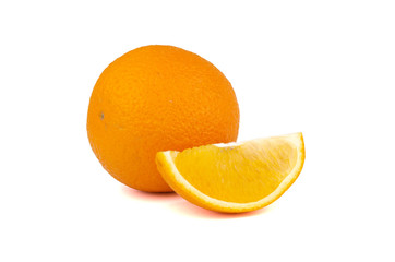 Navel Orange isolated on white background.
