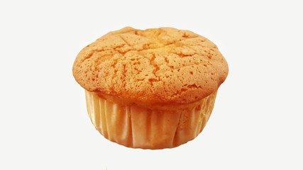 Muffin sweets on a white background