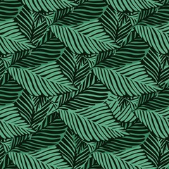 Fototapeta na wymiar Abstract tropical pattern, palm leaves seamless floral background.