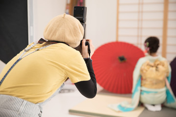 成人式の前撮り風景