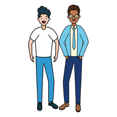 two men diversity characters