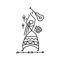 Folk ethnic dance for your design