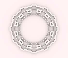 Industrial emblem or stamp. Service and repair. 3D rendering.