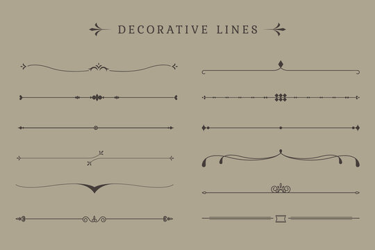 Vintage Decorative Lines Collection