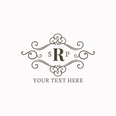 Classic emblem with initial