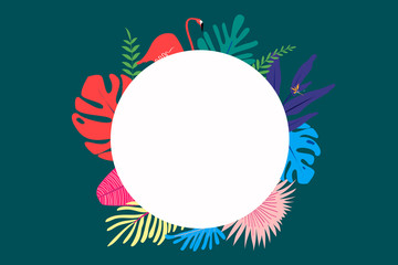 Naklejka premium Tropical design space