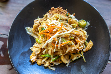 Popular fried noodle Pad thai