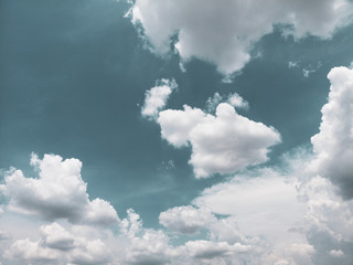 Blue sky and white cloud background