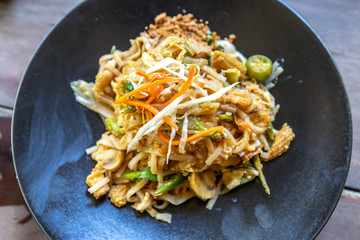 Popular fried noodle Pad thai