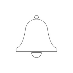 alarm bell notification outline icon. Signs and symbols can be used for web, logo, mobile app, UI, UX