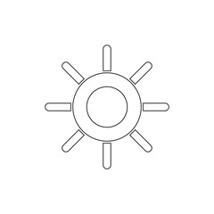 cog settings outline icon. Signs and symbols can be used for web, logo, mobile app, UI, UX