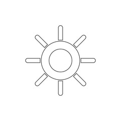Obraz premium cog settings outline icon. Signs and symbols can be used for web, logo, mobile app, UI, UX