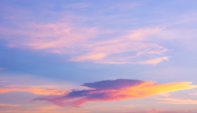 Orange and blue sky in the morning beautiful background image