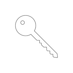 key outline icon. Signs and symbols can be used for web, logo, mobile app, UI, UX