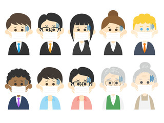 マスクを付けた人