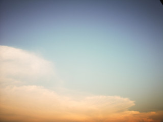 Deep blue sky and white cloud background.