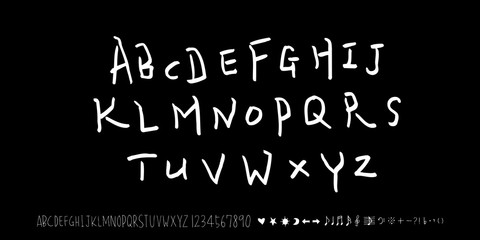 벡터 문자 / 손으로 쓴 글씨체