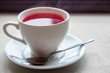 Cup of tea on a window