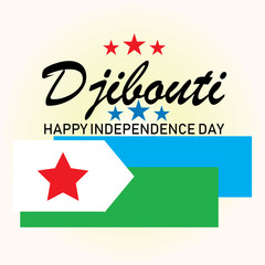 djibouti independence day logo design vector