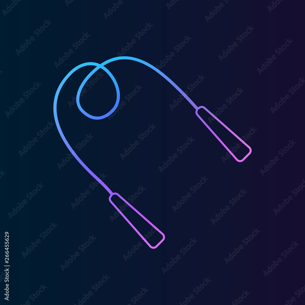 Poster the jump rope nolan icon. simple thin line, outline vector of gym icons for ui and ux, website or mo
