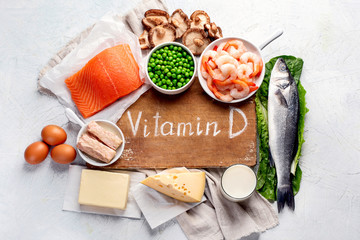 Foods rich in natural vitamin D - obrazy, fototapety, plakaty