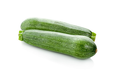 Fresh zucchini isolated on white (cucumber)
