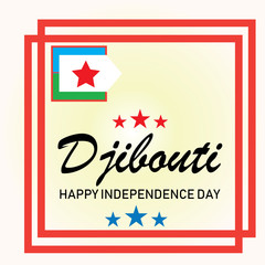 djibouti independence day logo design vector
