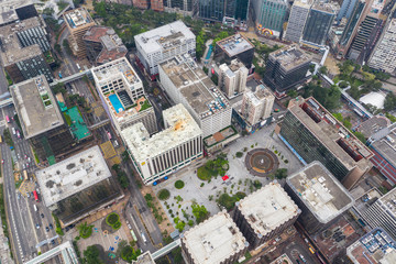 Aerial view of Hong Kong city