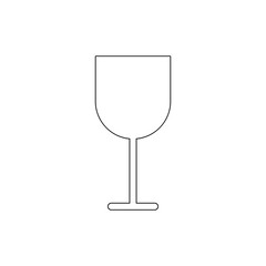 vine glass outline icon. Signs and symbols can be used for web, logo, mobile app, UI, UX