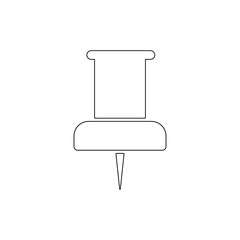 paper push pin outline icon. Signs and symbols can be used for web, logo, mobile app, UI, UX