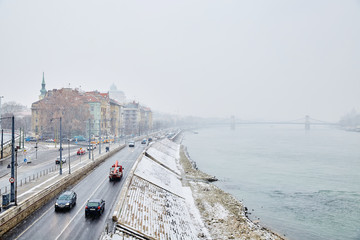 Snow on the Shore 