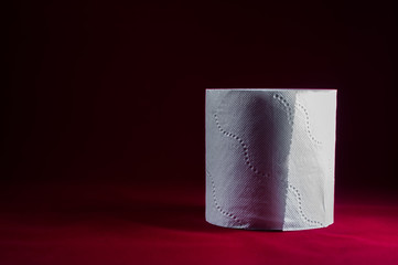 White toilet roll for hygienic use