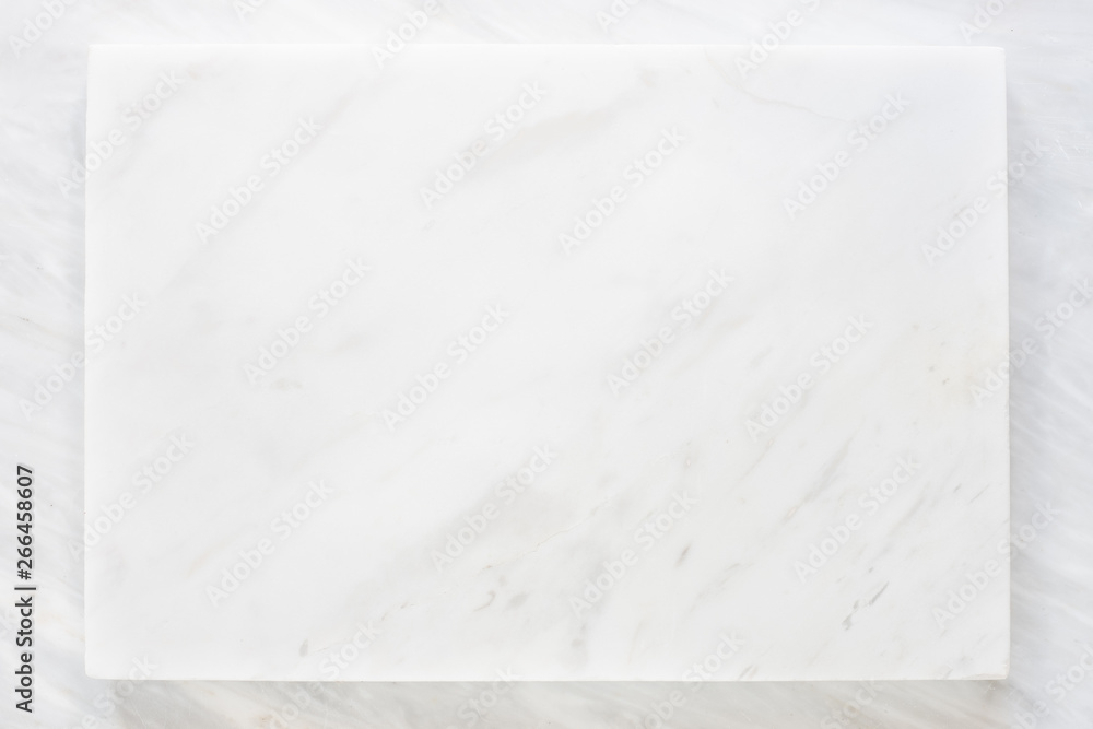 Poster top view of white marble layer with grey marble texture background.