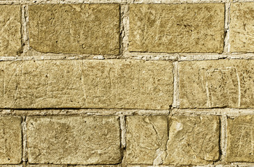 Background from old brick in golden style