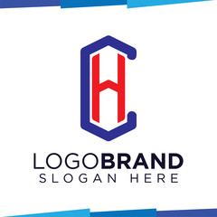 CH Initial Letter logo vector template