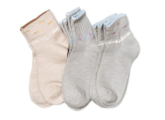 Socks on a white background 