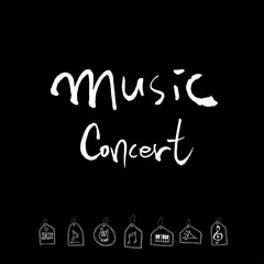 음악회 포스터 / 손으로 그린 음악 일러스트