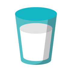 Milk glass cup cartoon isolated