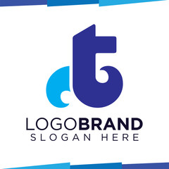 t Letter logo vector template