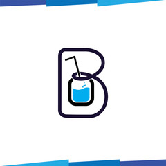 B Letter Drink logo vector template