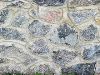 stone masonry fence, background texture, concrete fence