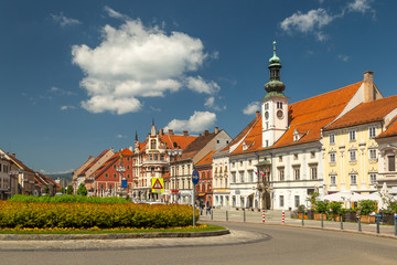 Fototapeta na wymiar Main square of Maribor, Slovenia