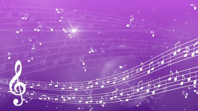 Abstract music background with notes