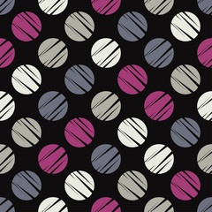 Polka dot seamless pattern. Mosaic of ethnic figures. Patterned texture. Geometric background. Can be used for wallpaper, textile, invitation card, wrapping, web page background.